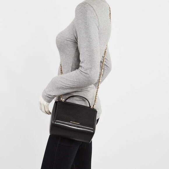 Givenchy Black Grained Leather Pandora Box Mini Crossbody Bag - Picture 3 of 12